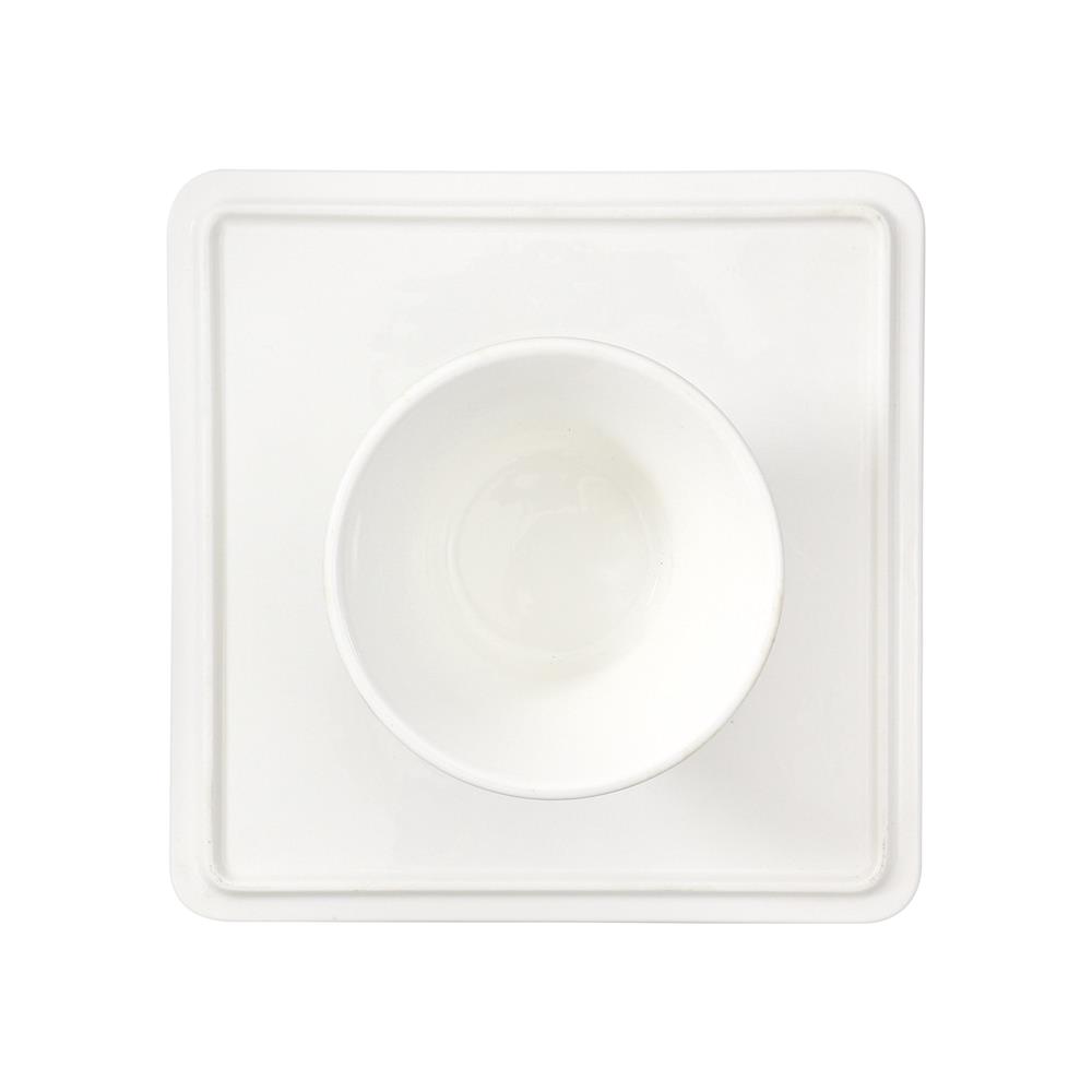 ที่วางขนมเหลี่ยม PORCELAIN 10 นิ้ว KECH SNOW