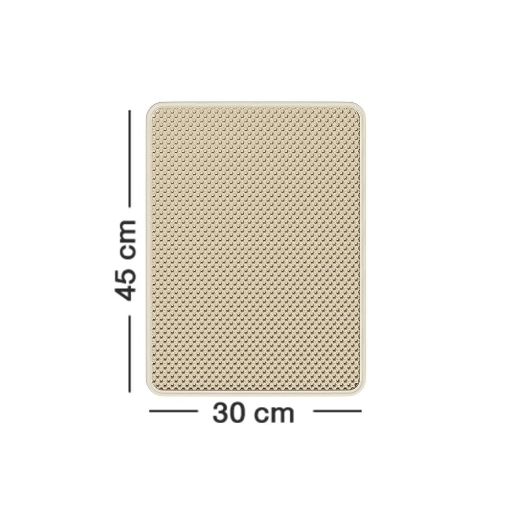 แผ่นดักทรายแมว PETUS 45X30 ซม. สีเบจ