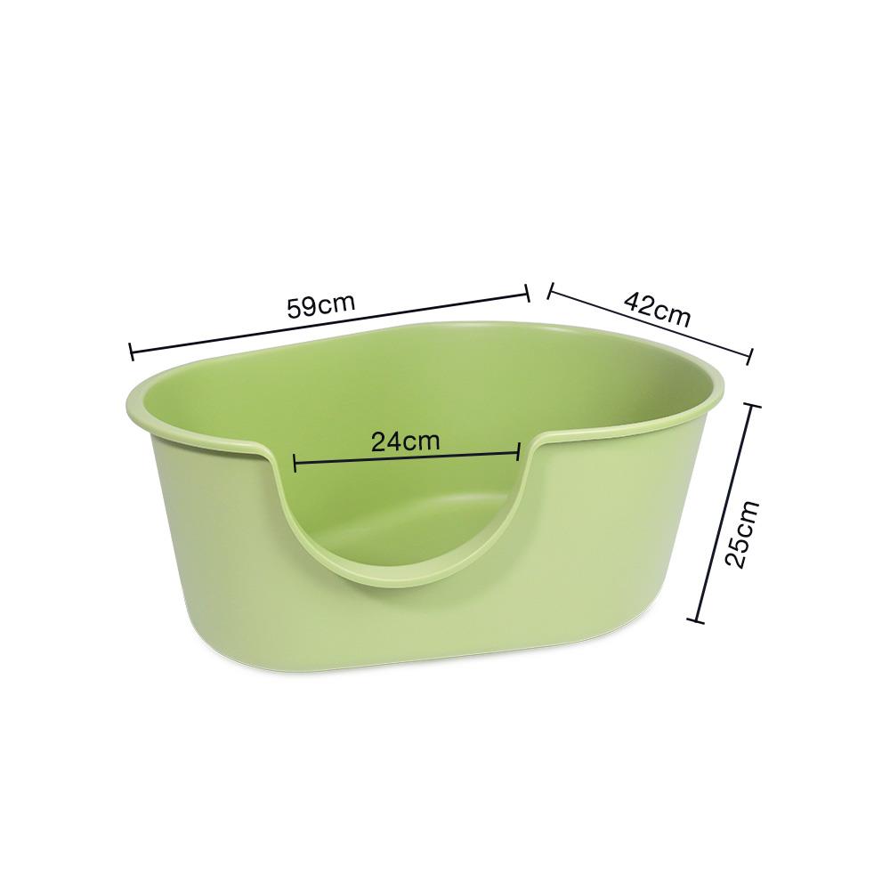 กระบะทรายแมว PETUS ทรงรีเล็ก สีเขียว