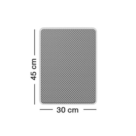 แผ่นดักทรายแมว PETUS 45X30 ซม. สีเทา_5