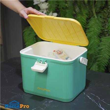 กระติกน้ำแข็ง SPRING COOL MATE 10 ลิตร สีฟ้า/เหลือง_5