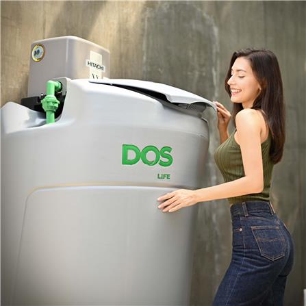 ถังเก็บน้ำ DOS WATER PAC DX5 GG1000 ลิตร+ปั๊มน้ำ HITACHI TMPV450XX2 450W+เครื่องกรองน้ำใช้ DOS DP-WTP สีเทา_2