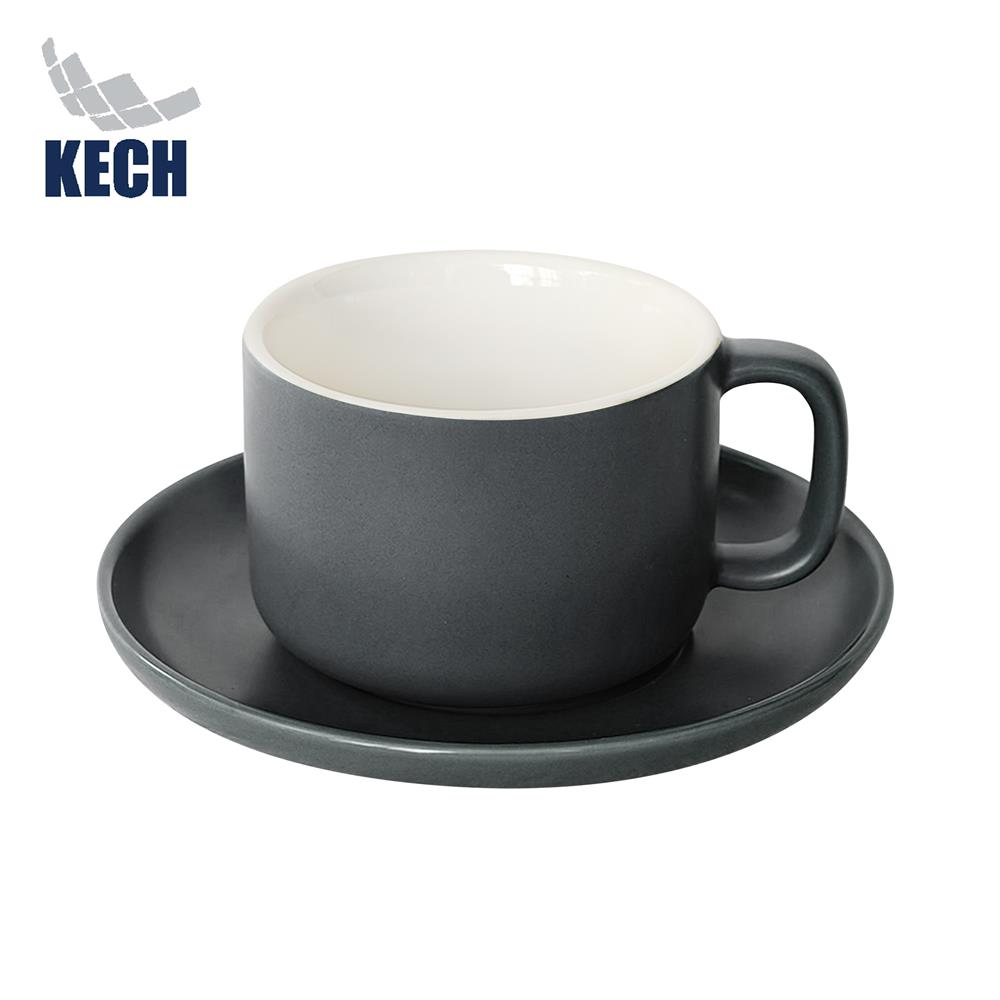 ชุดกาแฟ PORCELAIN 245 มล. KECH TWO TONE สีเทา