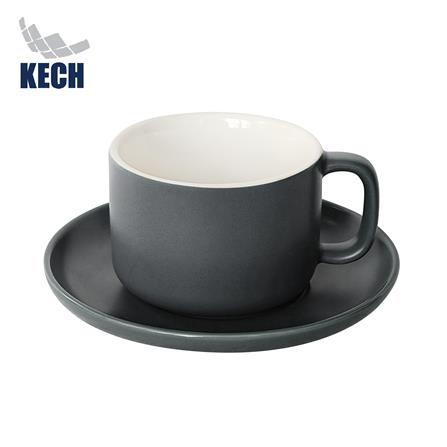 ชุดกาแฟ PORCELAIN 245 มล. KECH TWO TONE สีเทา_0