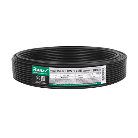 สายไฟ THW IEC01 RANZZ 1x25 ตร.มม. 100 ม. สีดำ_0