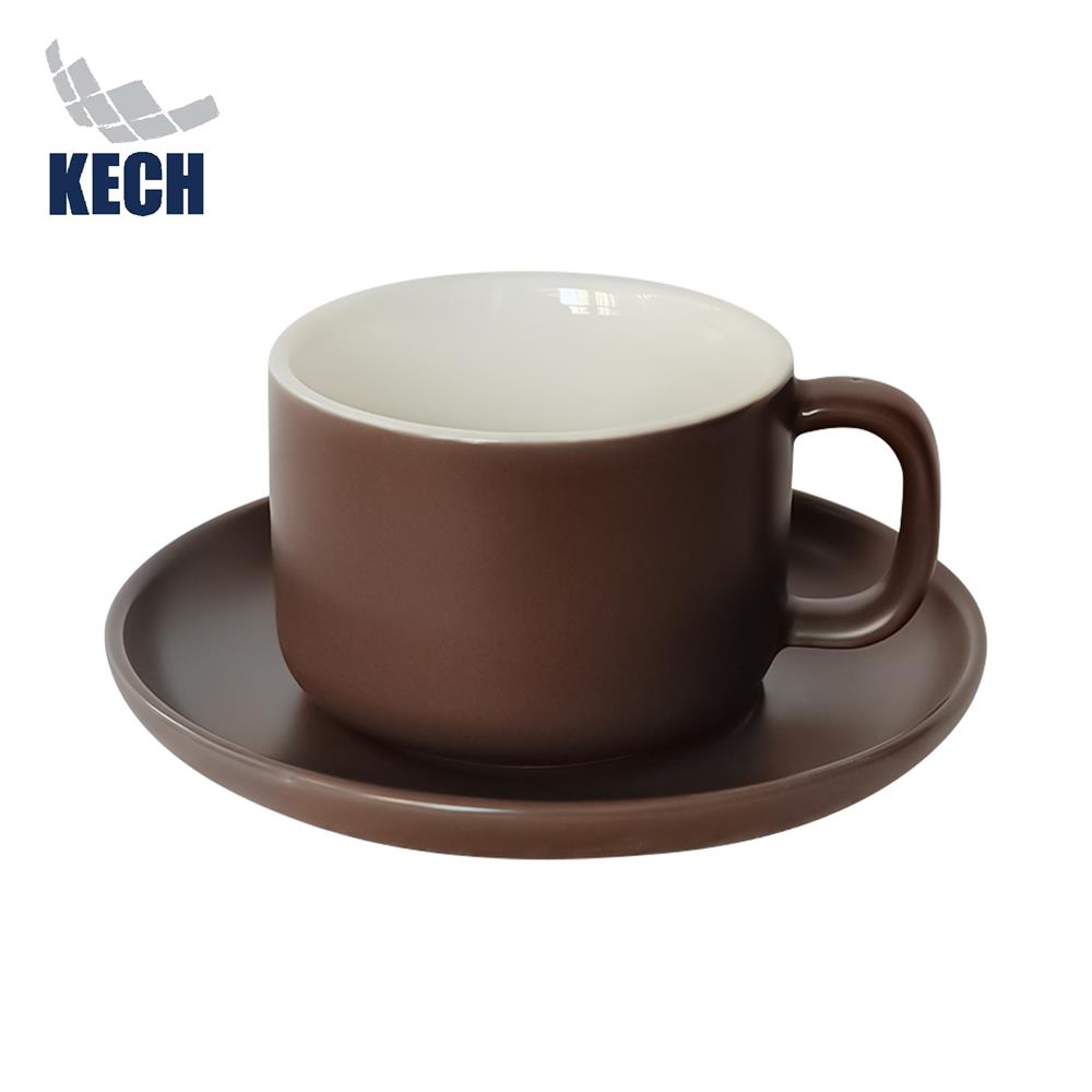 ชุดกาแฟ PORCELAIN 245 มล. KECH TWO TONE สีน้ำตาล_1