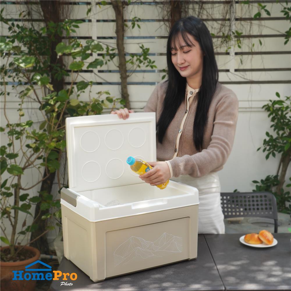 กระติกน้ำแข็ง SPRING COOL MATE CIRCULAR 20 ลิตร สีโทป