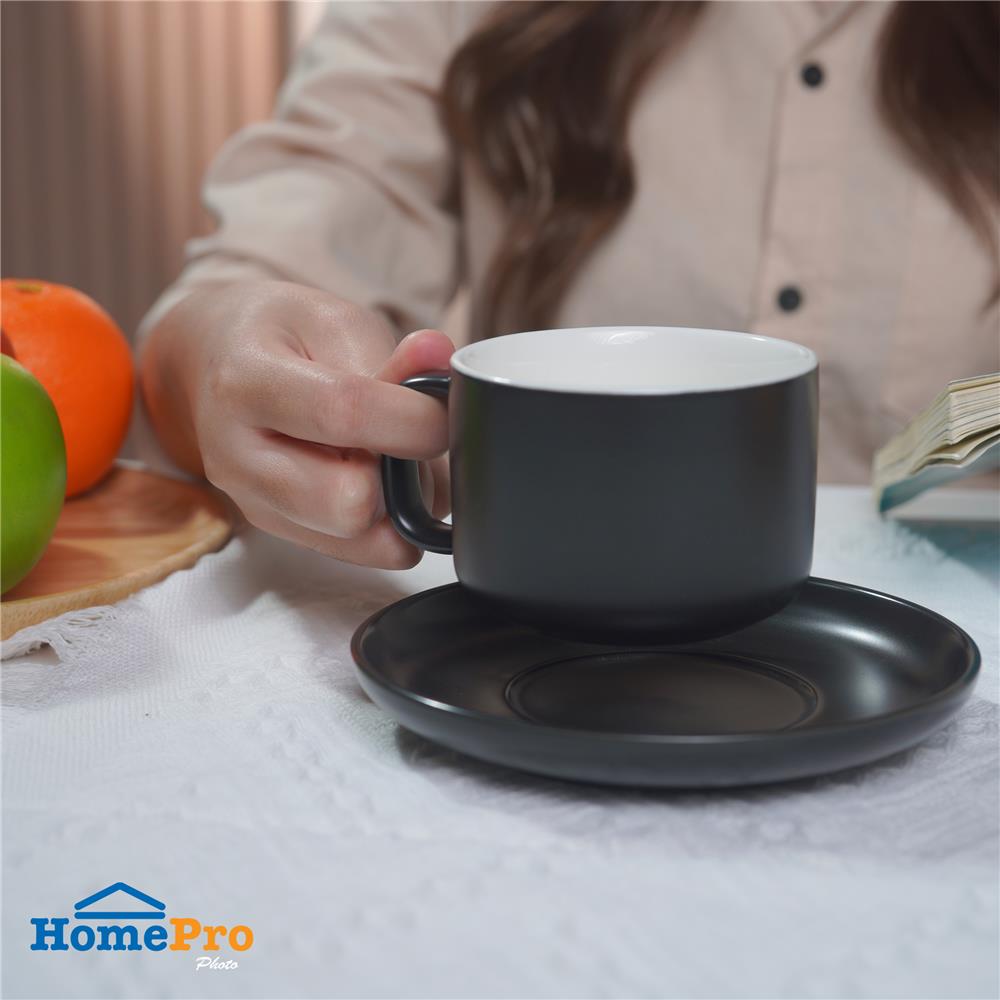 ชุดกาแฟ PORCELAIN 245 มล. KECH TWO TONE สีดำ