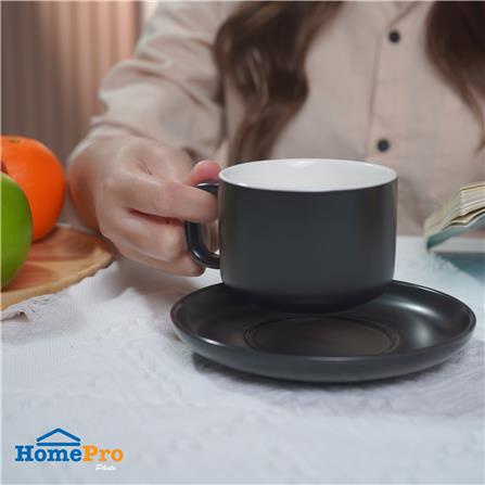 ชุดกาแฟ PORCELAIN 245 มล. KECH TWO TONE สีดำ_3