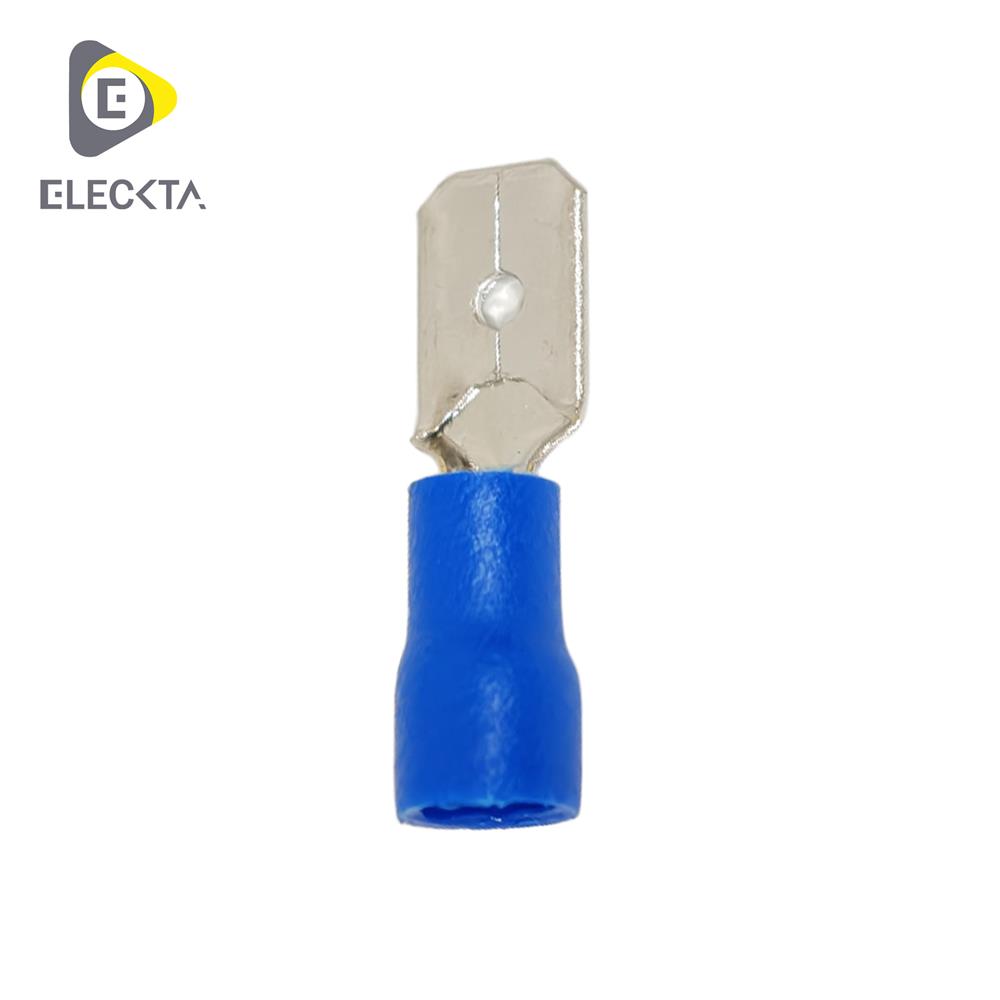 หางปลาเสียบตัวผู้แบน ELECKTA 1.5-2.5 ตร.มม. สีน้ำเงิน (แพ็ก 20 ชิ้น)