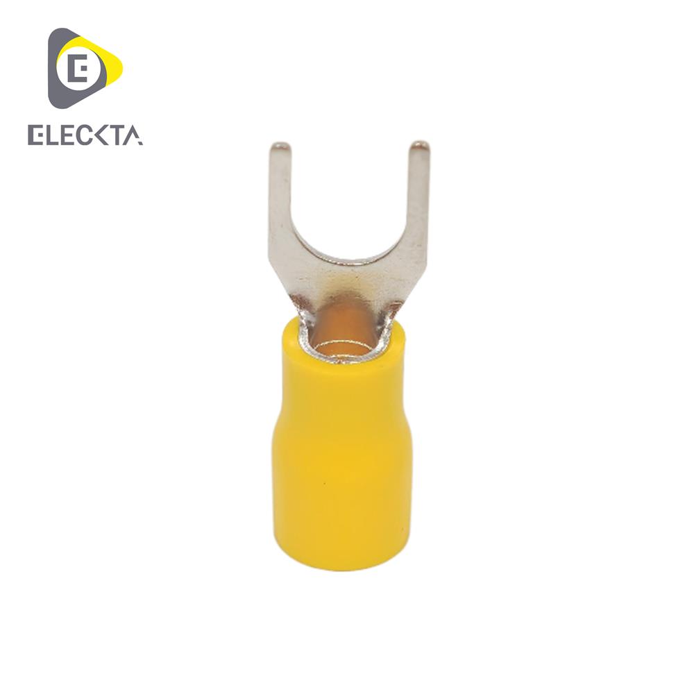 หางปลาแฉกหุ้ม ELECKTA 4-6 ตร.มม. สีเหลือง (แพ็ก 20 ชิ้น)