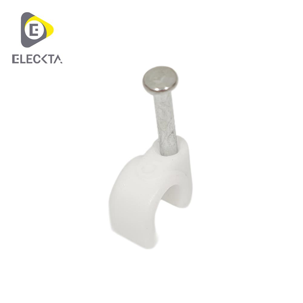 กิ๊บตอกสายไฟ ELECKTA DH25001-7 7 มม. 2x1 ตร.มม. สีขาว (แพ็ก 25 ชิ้น)