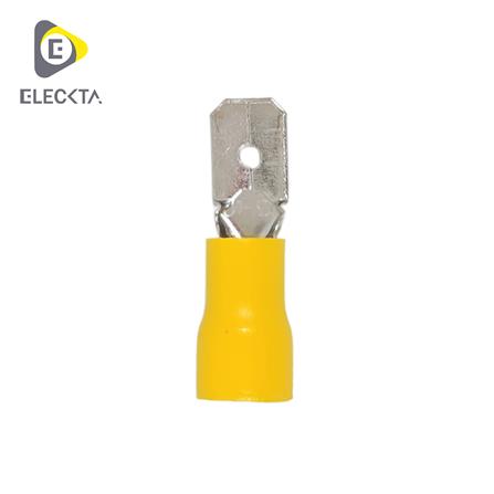 หางปลาเสียบตัวผู้แบน ELECKTA 4-6 ตร.มม. สีเหลือง (แพ็ก 20 ชิ้น)_0