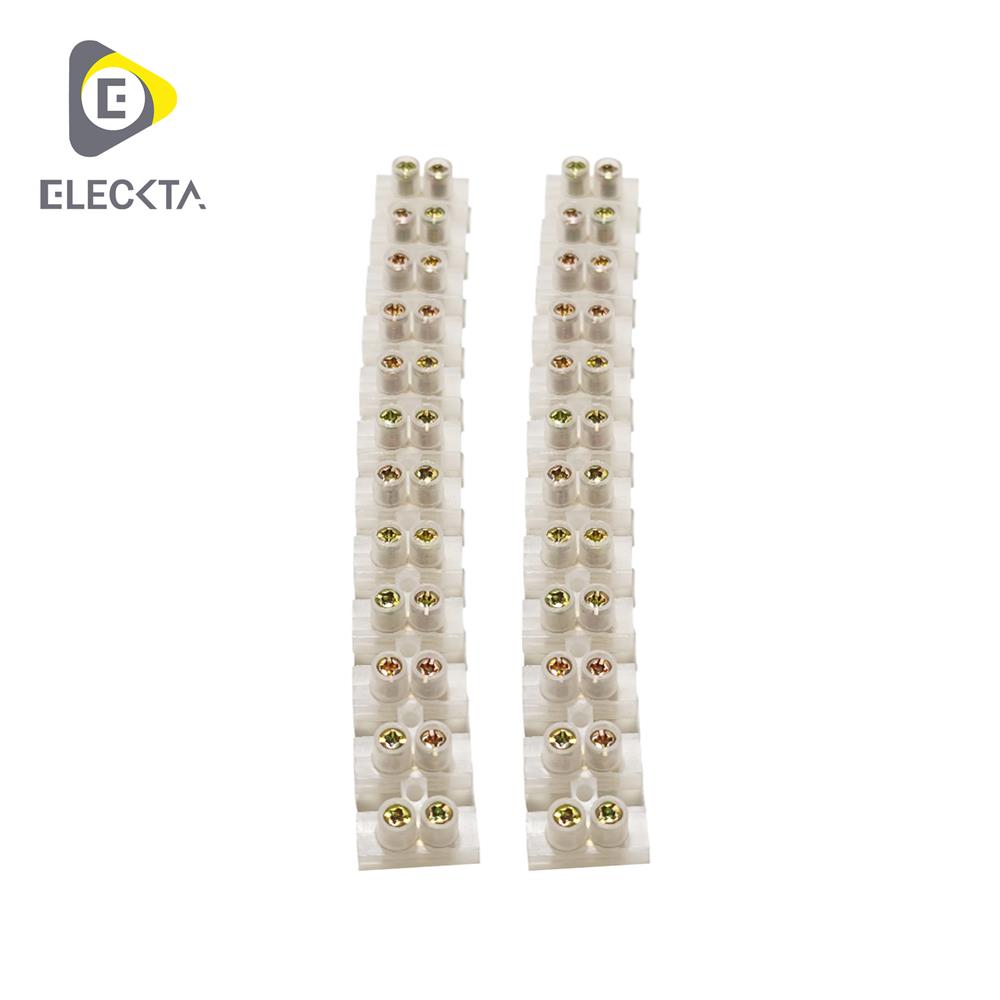 แผงต่อสายพลาสติก 12 ช่อง ELECKTA 6 มม. 6 แอมแปร์