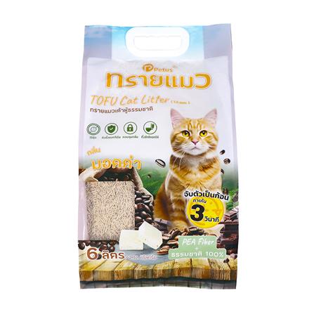 ทรายแมวเต้าหู้ PETUS กลิ่นมอคค่า 6 ลิตร_0