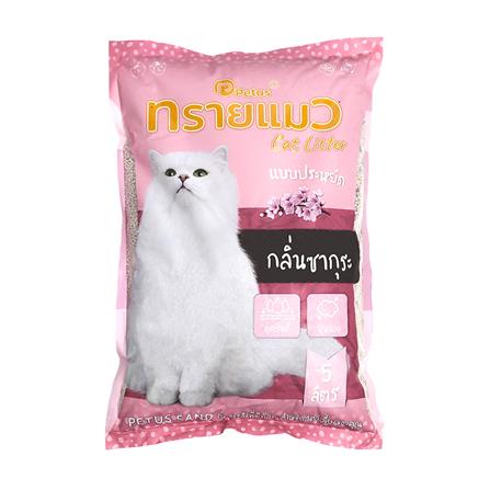 ทรายแมวเบนโทไนท์ PETUS กลิ่นซากุระ 5 ลิตร_0