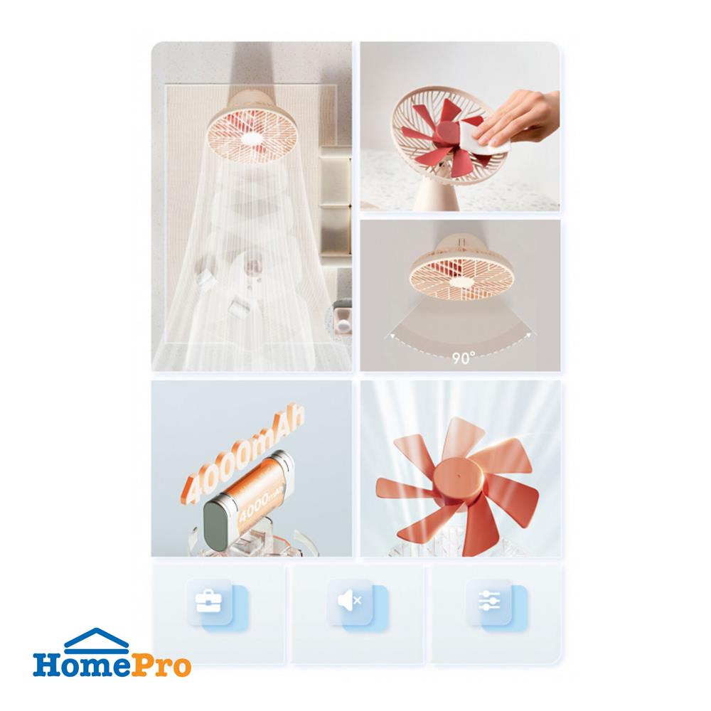 พัดลมพกพา 6 นิ้ว SOTHING FOREST PRO สีขาว