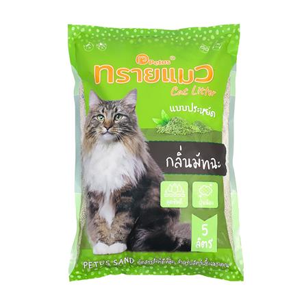 ทรายแมวเบนโทไนท์ PETUS กลิ่นมัทฉะ 5 ลิตร_0