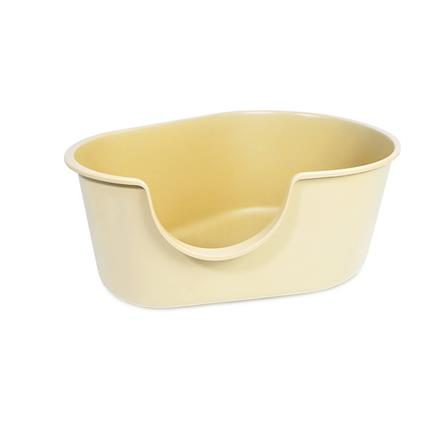 กระบะทรายแมว PETUS ทรงรีเล็ก สีเบจ_0