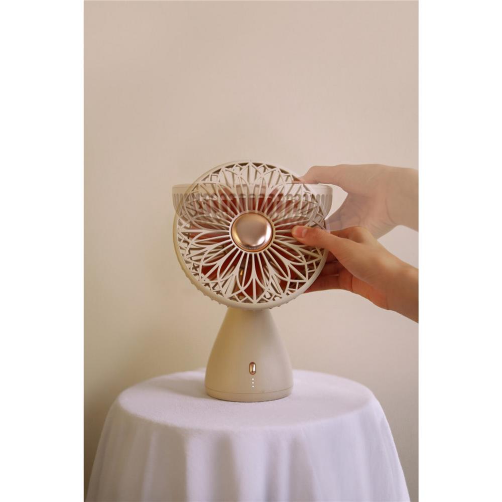 พัดลมพกพา 6 นิ้ว SOTHING BRIDAL BOUQUET สีขาว