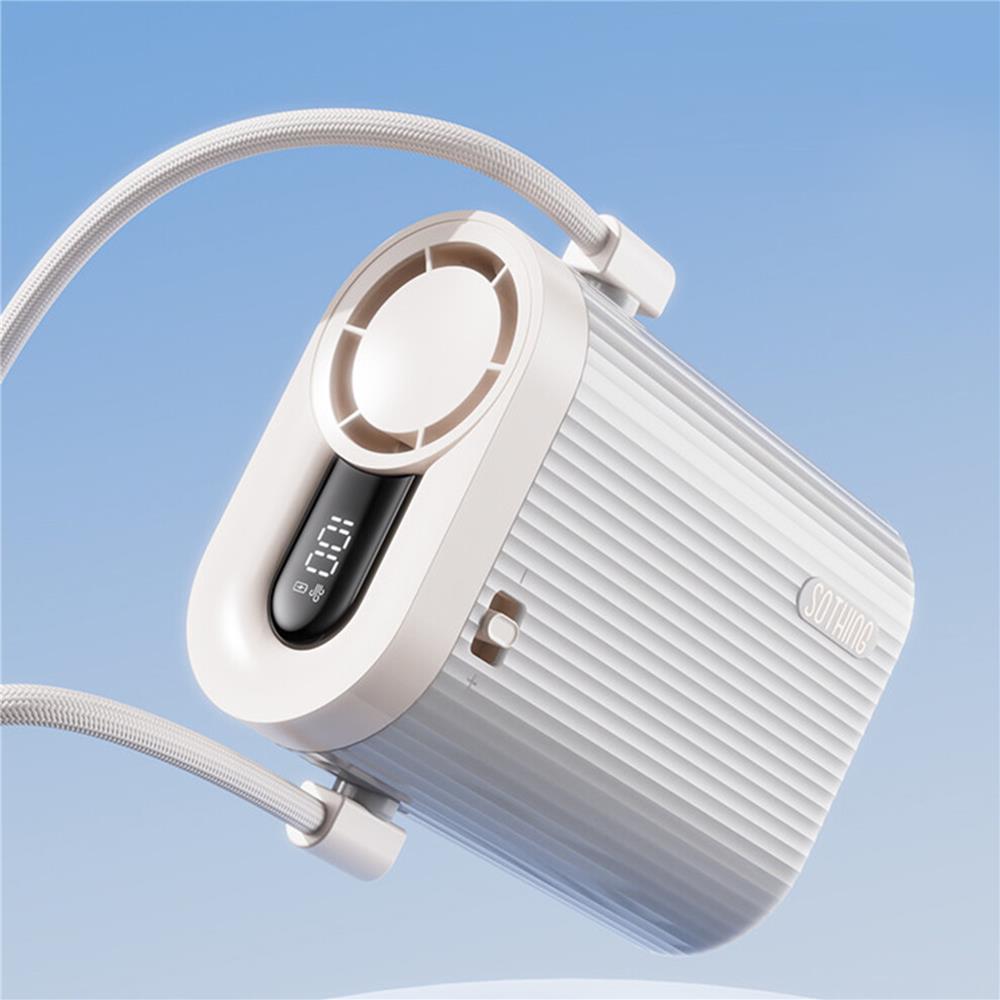 พัดลมพกพา 1 นิ้ว SOTHING HANGING NECK สีขาว