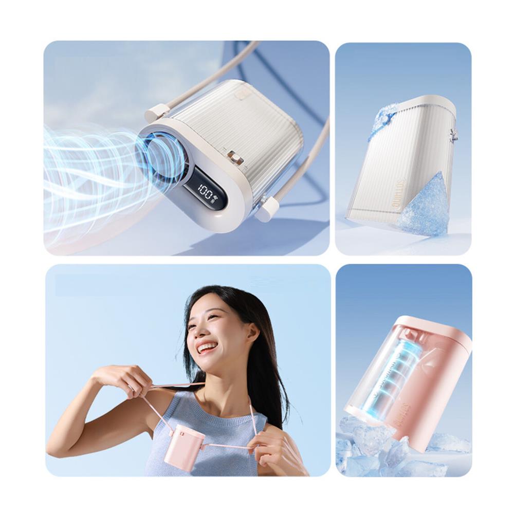 พัดลมพกพา 1 นิ้ว SOTHING HANGING NECK สีขาว