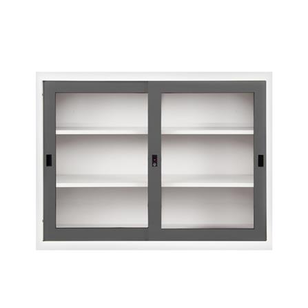 ตู้เหล็กบานเลื่อนกระจก KOL KGD-4 G1 สีเทา_0