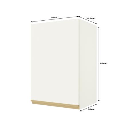 ตู้แขวนเดี่ยวเรียบ JUPITER JUVENTAS 40x60 ซม. สีขาว_4