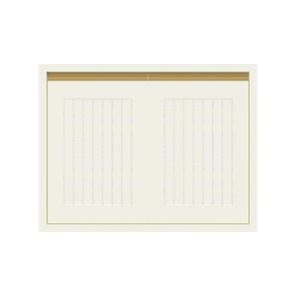 บานซิงค์คู่ระแนง JUPITER JUVENTAS 87x67 cm. สีขาว