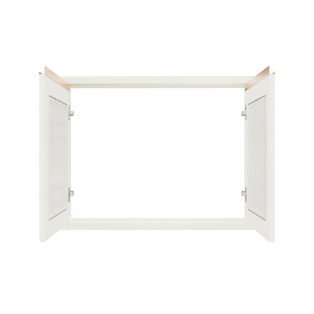 บานซิงค์คู่ระแนง JUPITER JUVENTAS 87x67 cm. สีขาว