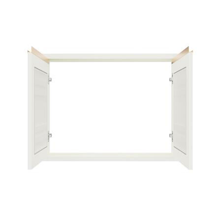 บานซิงค์คู่ระแนง JUPITER JUVENTAS 87x67 cm. สีขาว_1