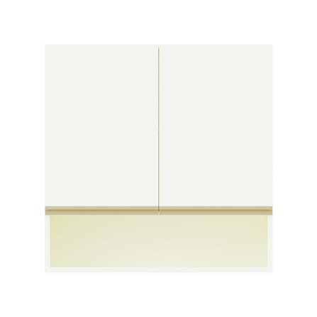 ตู้แขวนคู่เรียบช่องโล่ง D2 JUPITER JUVENTAS 80x80 ซม. สีขาว_0