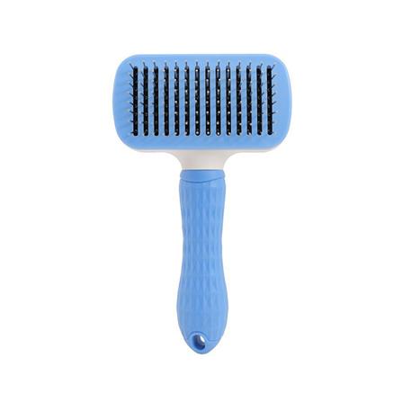 แปรงหวีขนสัตว์เลี้ยง PETUS ทรงเหลี่ยม สีฟ้า_0