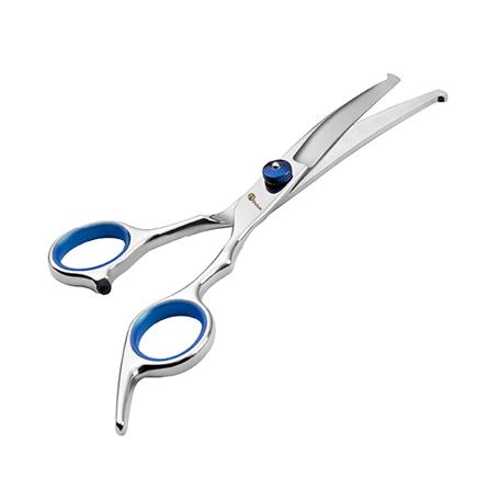 กรรไกรตัดขนสัตว์เลี้ยง ทรงโค้งลง PETUS สีน้ำเงิน_0