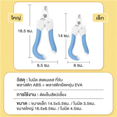 กรรไกรตัดเล็บสัตว์เลี้ยง PETUS ขนาดเล็ก สีฟ้า_4