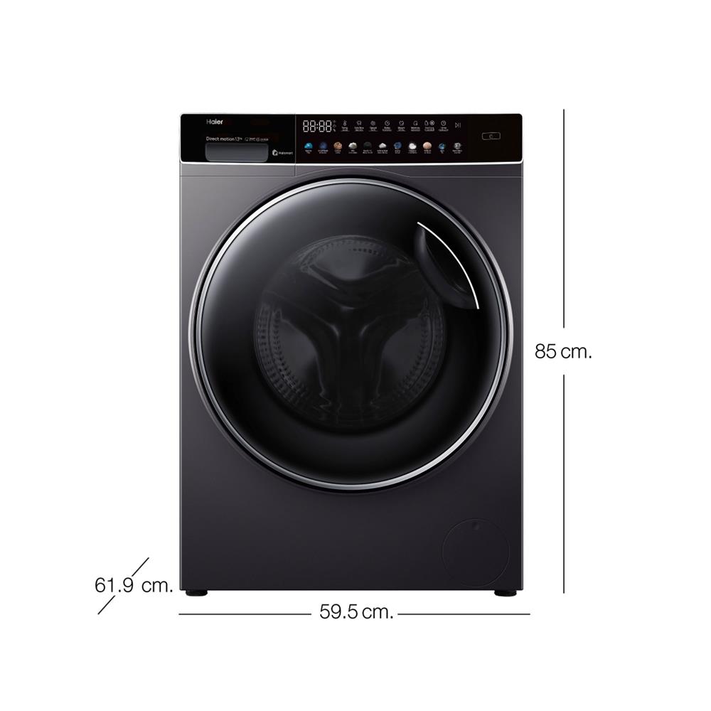 เครื่องซักผ้าฝาหน้า HAIER HW130-BD14166S8U1 13 กก. 1400 RPM อินเวอร์เตอร์ สีดำ