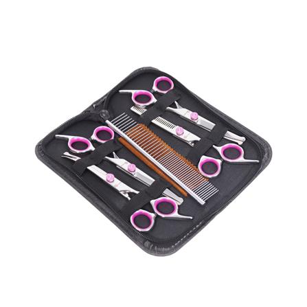 กรรไกรตัดขนสัตว์เลี้ยง PETUS สีชมพู (ชุด 7 ชิ้น)_0