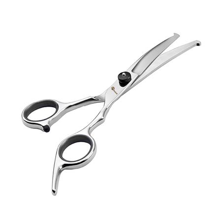 กรรไกรตัดขนสัตว์เลี้ยง ทรงโค้งลง PETUS สีดำ_0