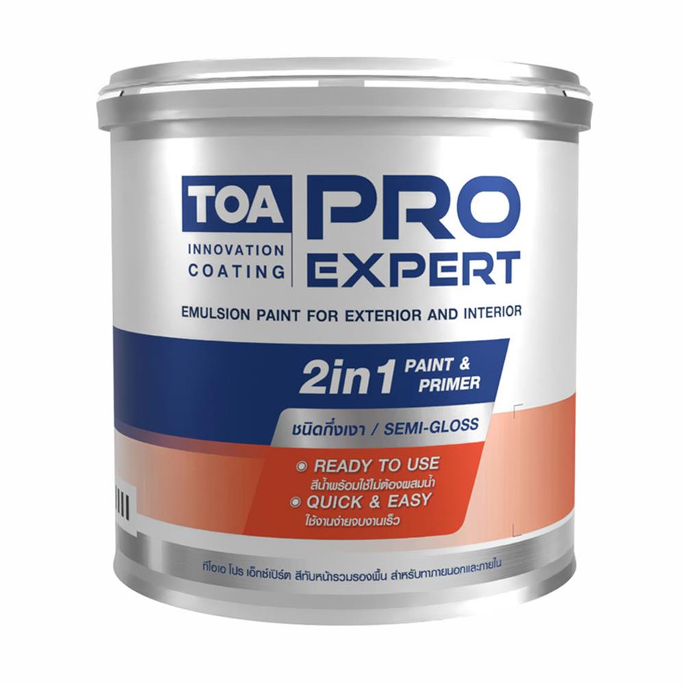 สีน้ำทาภายนอก ชนิดกึ่งเงา TOA PRO EXPERT BASE A สีขาว 1 แกลลอน