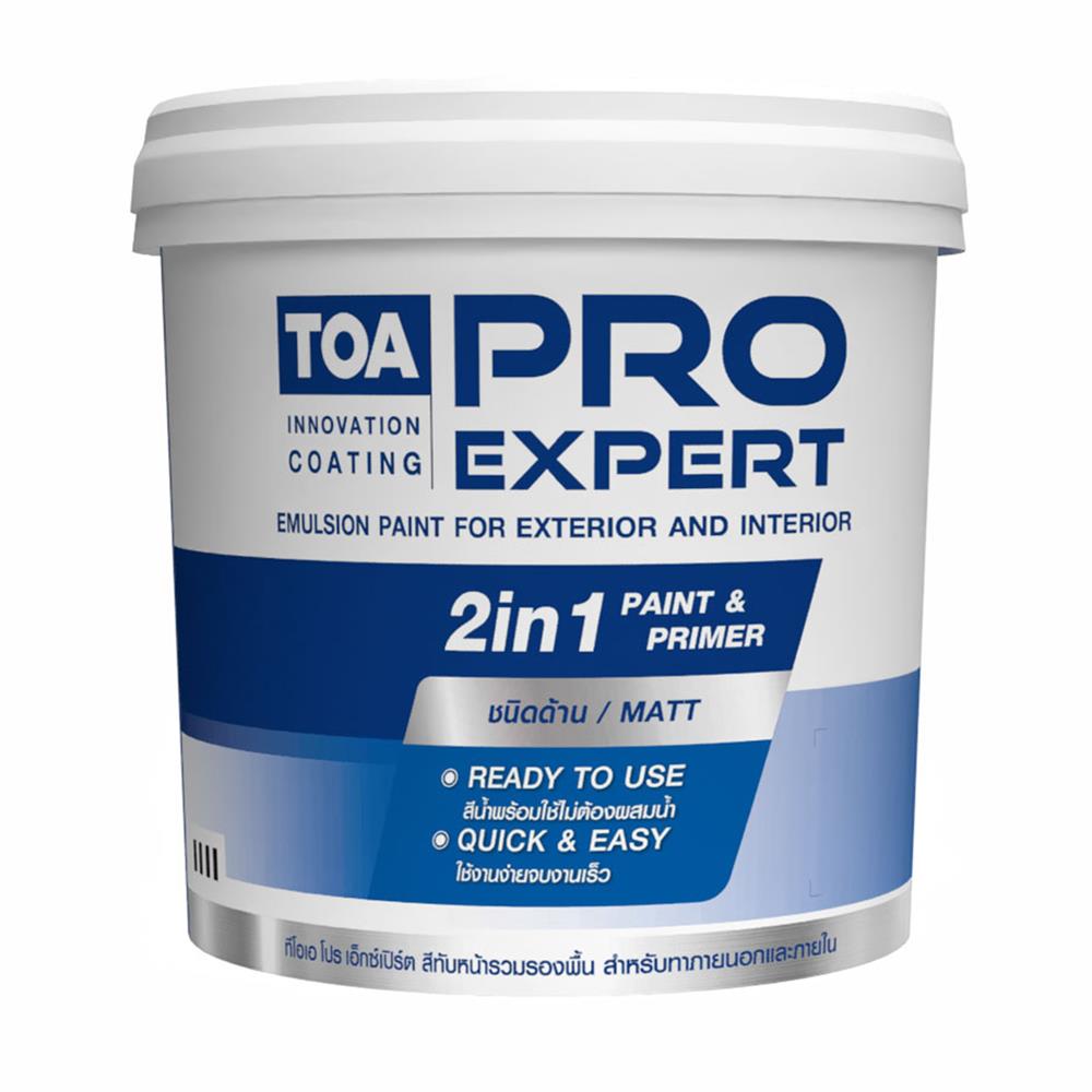สีน้ำทาภายนอก ชนิดด้าน TOA PRO EXPERT BASE D สีขาว 9 ลิตร