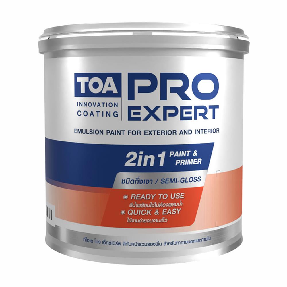 สีน้ำทาภายนอก ชนิดกึ่งเงา TOA PRO EXPERT BASE D สีขาว 1 แกลลอน