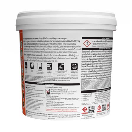 สีน้ำทาภายนอก ชนิดกึ่งเงา TOA PRO EXPERT PS100 9 ลิตร_1