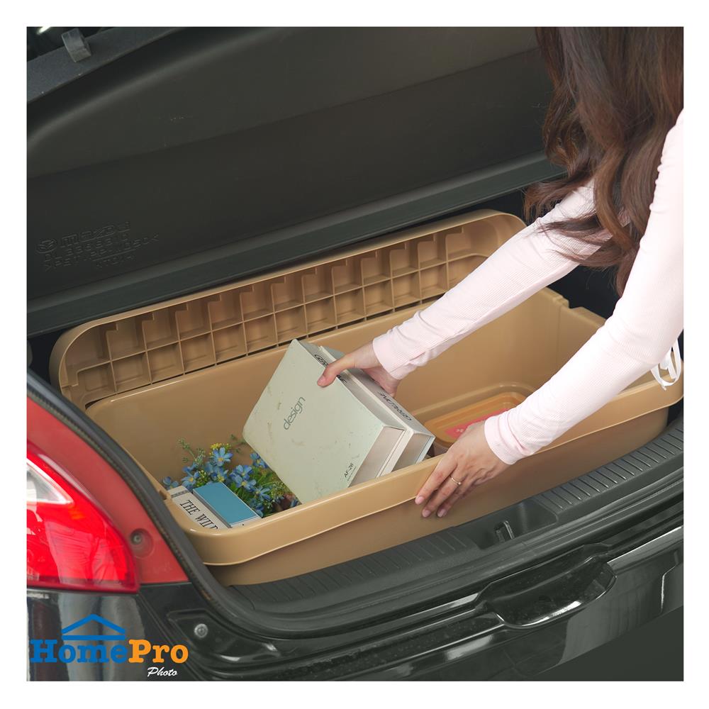 กล่องจัดเก็บท้ายรถ STACKO CARGO 70 ลิตร สีน้ำตาล