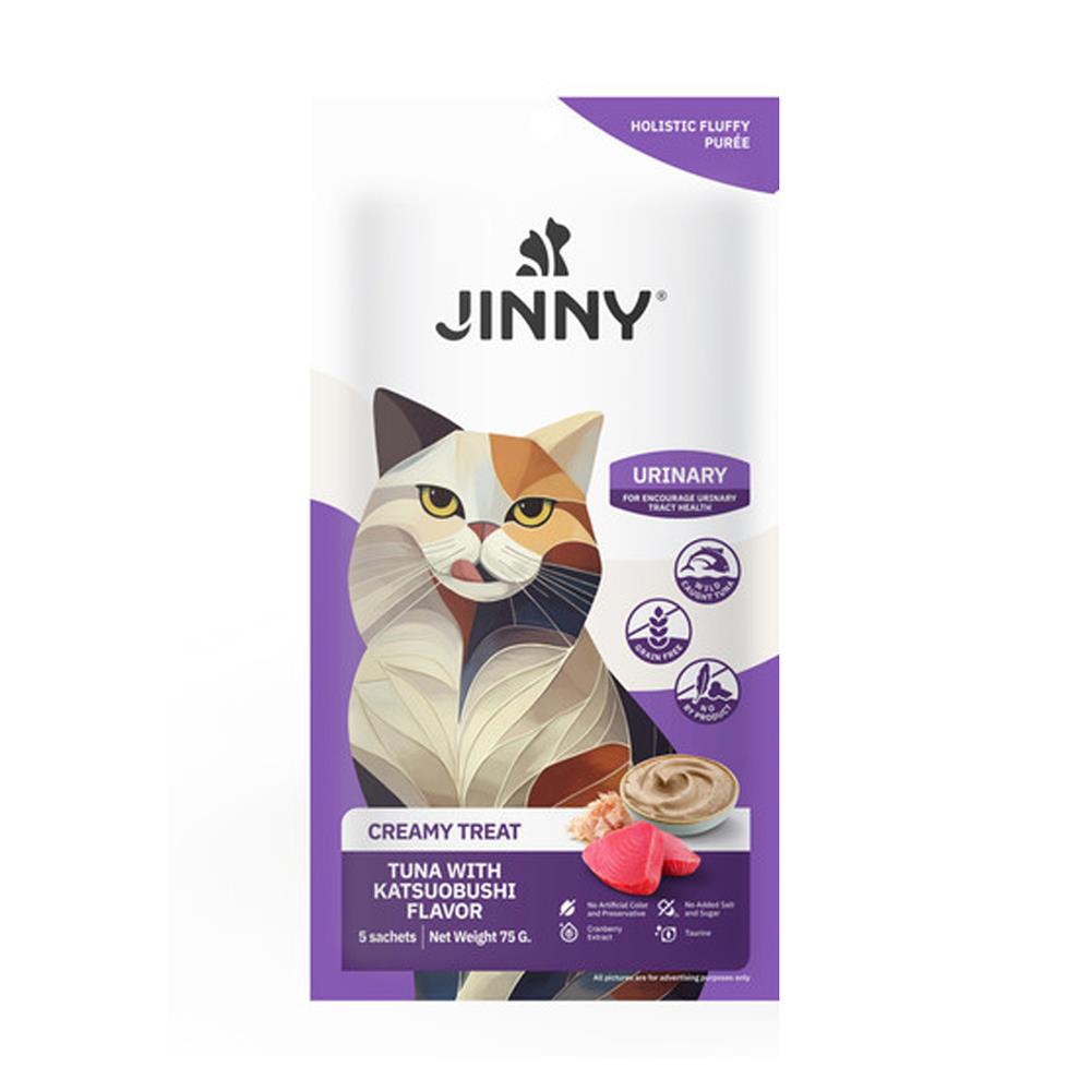 ขนมแมวเลีย JINNY CREAMY TREAT TUNA KATSUOBUSHI 75 ก.