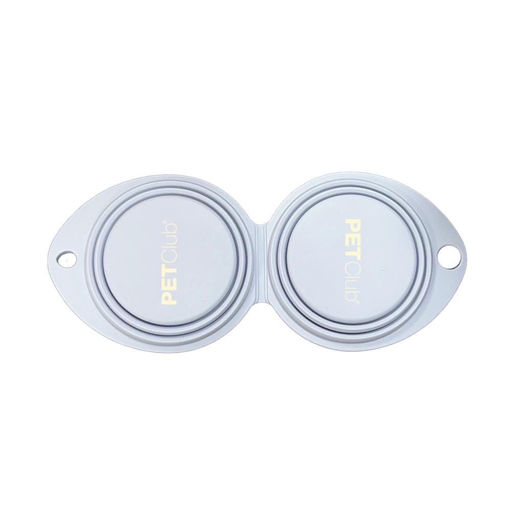 ชามอาหารสัตว์เลี้ยงพกพา PETCLUB TWIN TRAVEL BOWL สี BABY BLUE