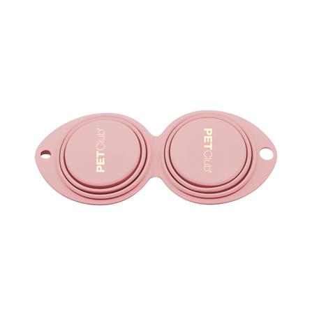 ชามอาหารสัตว์เลี้ยงพกพา PETCLUB TWIN TRAVEL BOWL สี BABY PINK_0