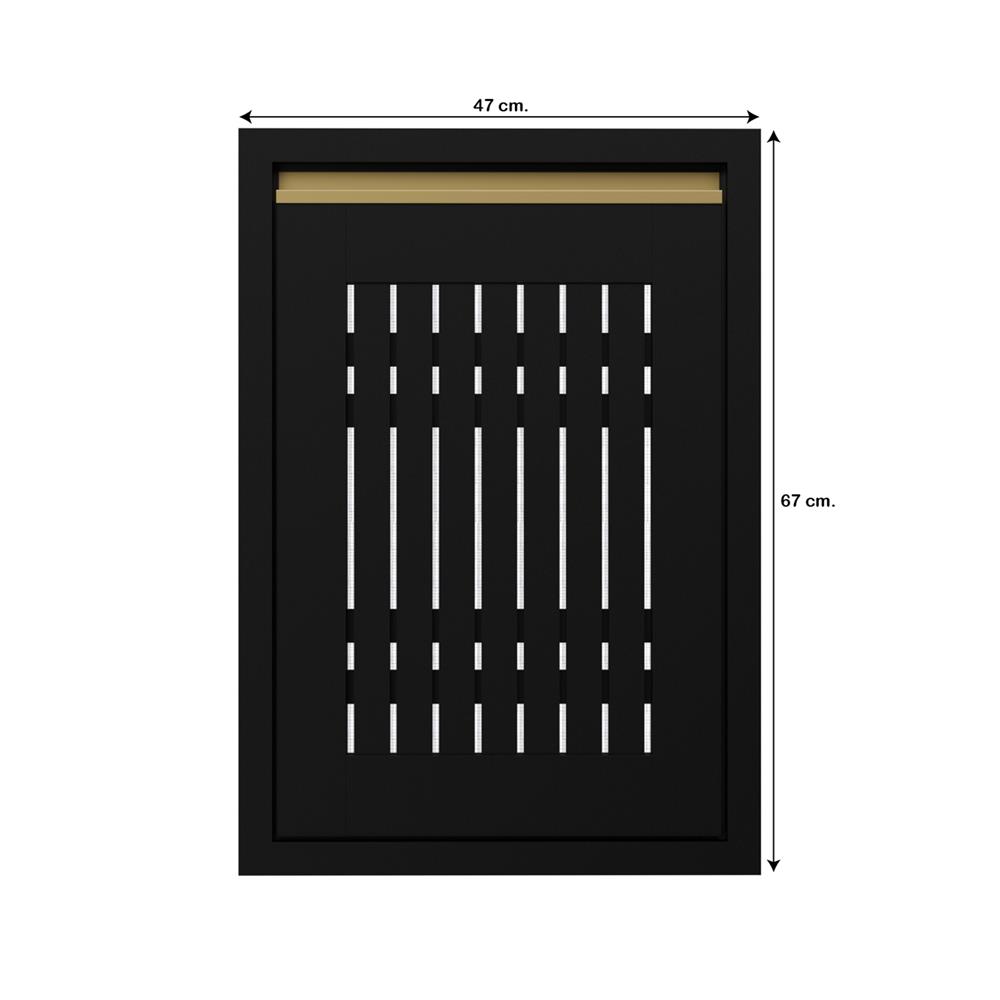 บานซิงค์เดี่ยวระแนง JUPITER JUVENTAS 47x67 ซม. สีดำ