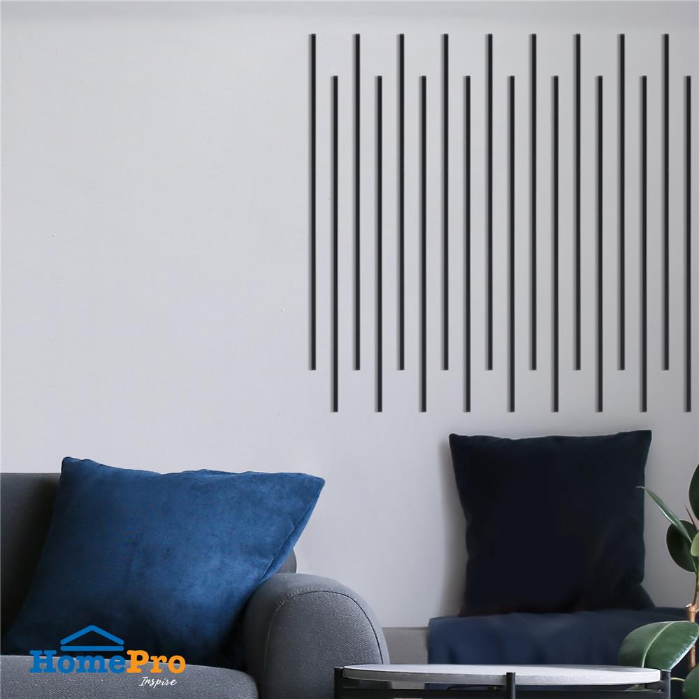 สติ๊กเกอร์ DIY HOME LIVING STYLE AC 1X50 ซม. สีดำ (แพ็ก 10 ชิ้น)