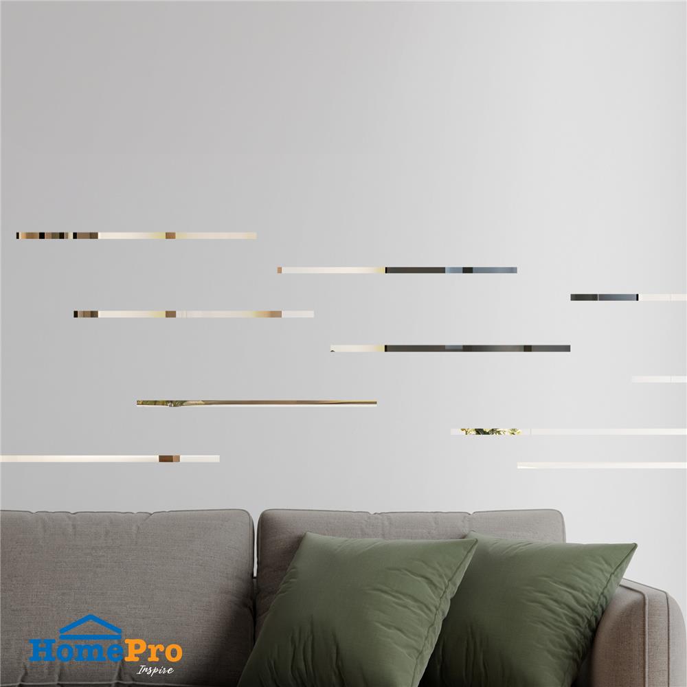 สติ๊กเกอร์ DIY HOME LIVING STYLE AC 1x50 ซม. สีเงิน (แพ็ก 10 ชิ้น)
