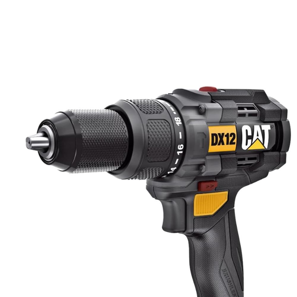สว่านกระแทกไร้สาย (พร้อมแบตเตอรี่) CAT DX12 18 โวลต์